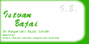 istvan bajai business card